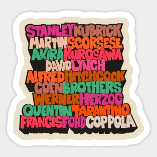 Legendary Movie Directors - Blockletter Typo Style Series Sticker